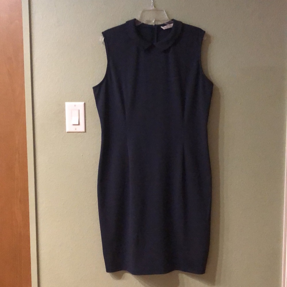 ANGVNS Navy Blue Pencil Dress